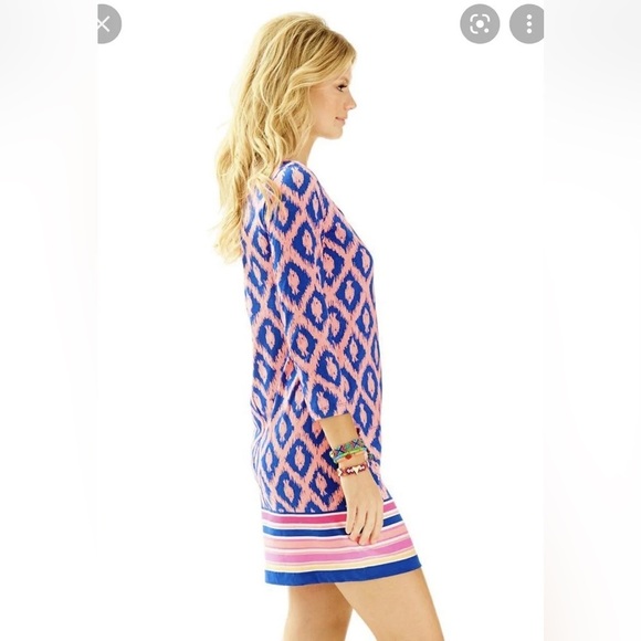 Lilly Pulitzer Womens Little Fish Engineered Beacon T Shirt Dress, Size XXS - Picture 5 of 6